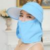 Fashion Uv Protection Fisherman Cap Removable Face Neck Cover Bucket Hats Zipper Visor Hats Outdoor Fishing Cycling