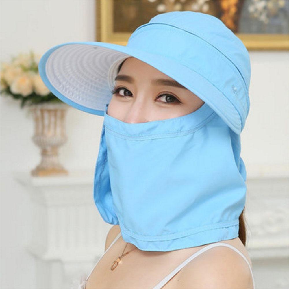 

Portable UV Protection Fisherman Cap Face Neck Cover Zipper Bucket Hats Removable Baseball Cap Summer