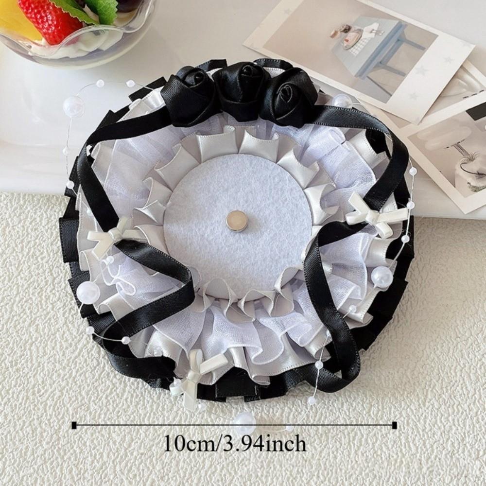 Lace Magnetic Anime Badge Holder Rose Ornate Ribbon Badge Flower  Ita Bag Accessories