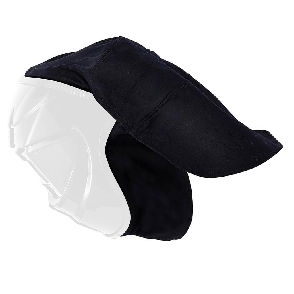 Set 2 Piese Husă Cască Sudură și Bavetă Material Piele Rezistent la Căldură Protecție Completă Cap Gât Pentru Lucru Sudură