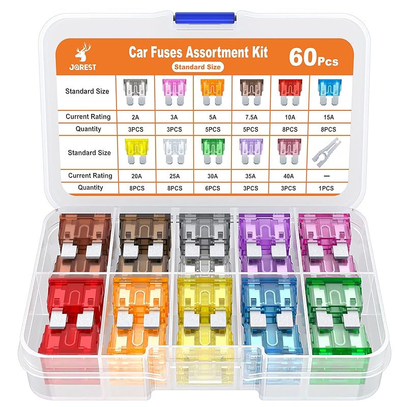 JOREST 300Pcs Car Fuse Assortment Kit, 160 Mini Blade Fuses Automotive + 90 Standard Auto Fuses + 50 Micro + Puller – Replacement for RV Camper