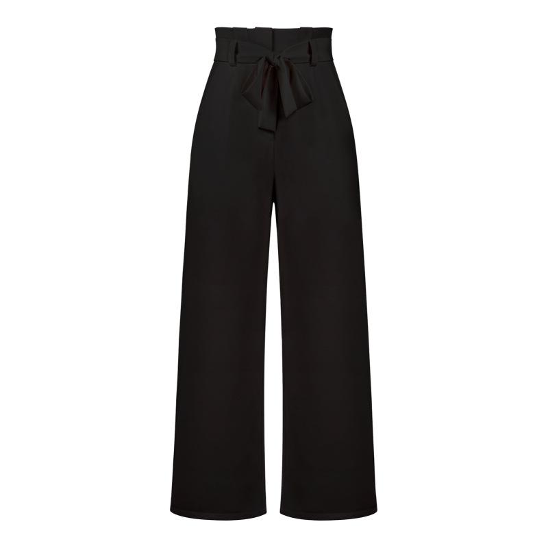 Pantaloni da abito da donna estivi da ufficio Pantaloni casual versatili a gamba larga con pantaloni a cintura