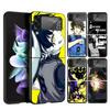 Funda para Teléfono Blue Lock Bachira Meguru Para Samsung Galaxy Z Flip 7 6 5 4 3 5G Flip7 Flip6 Flip5 Flip4 Flip3 Fundas Negras Shel