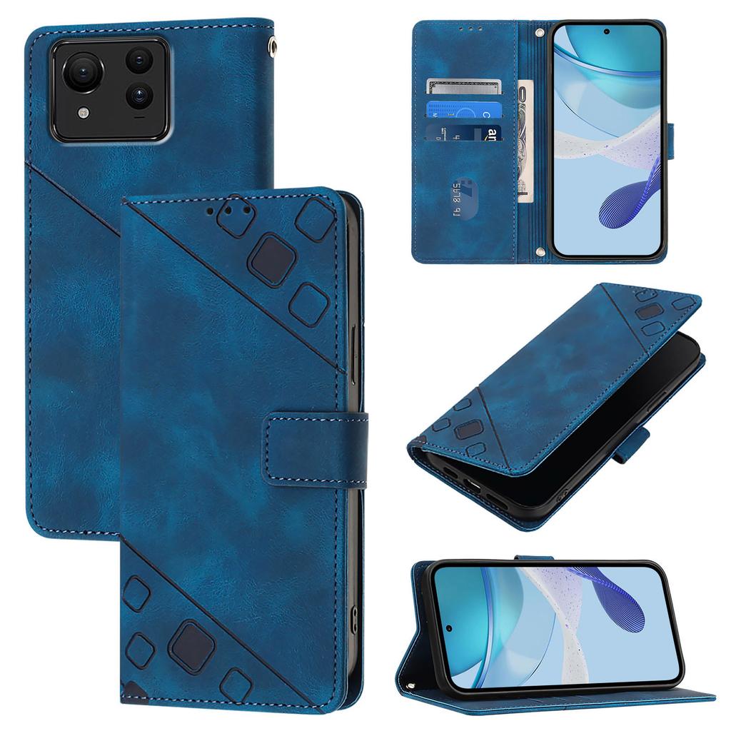 Fashionable Geometric-Patterned Wrist-Strap PU Leather Phone Wallet Case for Asus Zenfone 11 Ultra,12 Ultra,Asus ROG Phone 8,8 Pro,ROG Phone 9,9 Pro