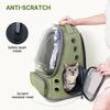 Transparente Raumkapseln Haustier Katze Rucksack Doppelschulter Atmungsaktiver Haustierrucksack Outdoor Tragbar Seitlich zu öffnende Katzentasche