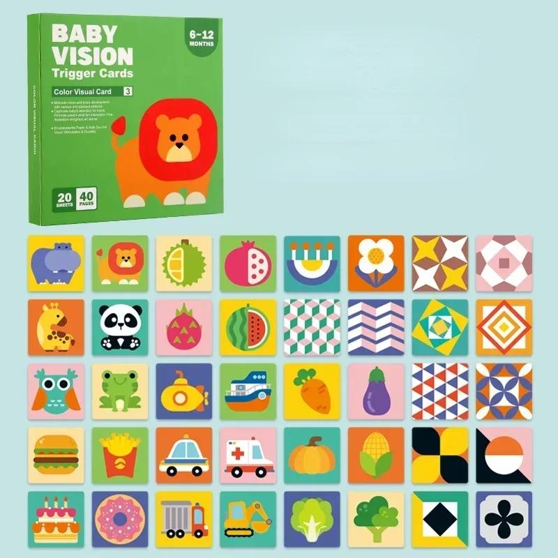 Baby Buch Vision Auslöser Kognition Karten Säugling Kinder Eltern-Kind Frühes Lernen Bücher 0-36 Monate Montessori Lernspielzeug