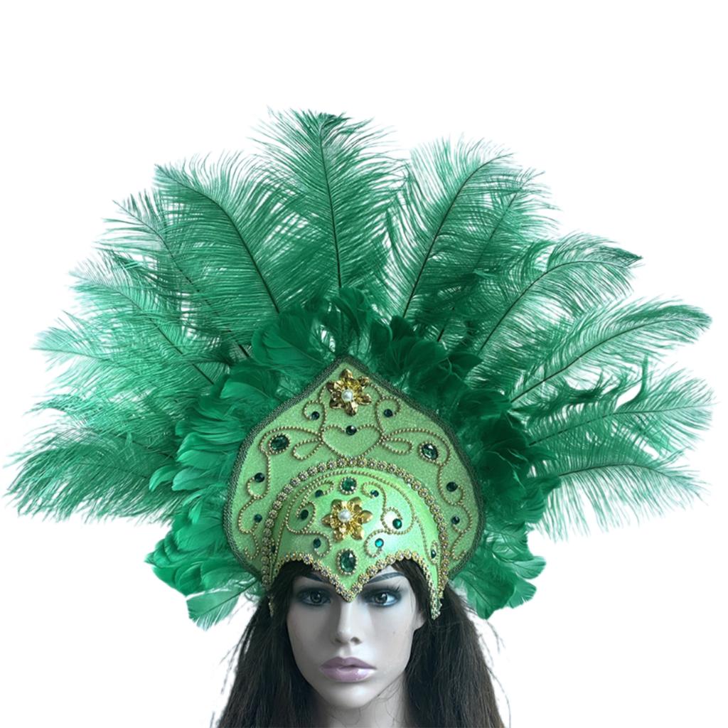 Popular Feathered Hairband Festival Costume Props Headband Samba Headdress Carnivals Party Celebration Props Headpiece