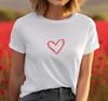Heart T Shirt Hand Drawn Cute Heart Cute Minimal Small Heart Shirt Love Heart Self Trending Fashion Tshirt Aesthetic Clothes