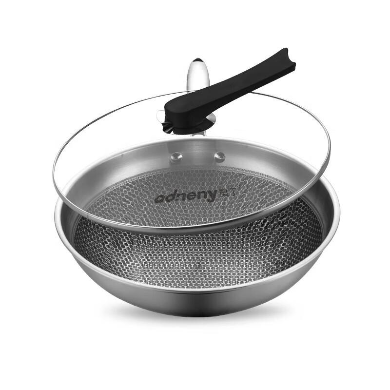 Odin Dorel Premium 304 Edelstahl Wok mit Honigwabenmuster