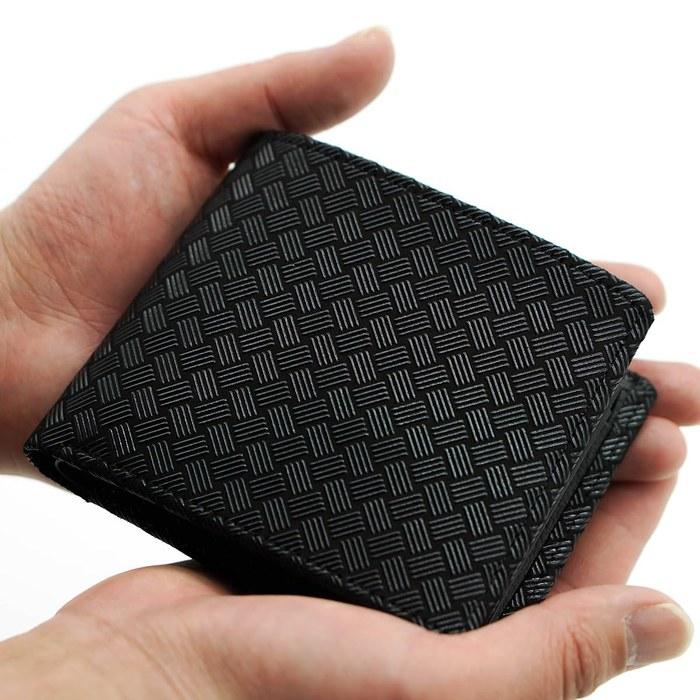 [Indentaya] Inden Two-Fold Wallet with Coin Case, Men's, Deer Leather, Traditional Craftsmanship, Made in Japan, No. 2006 ([1-158] Black