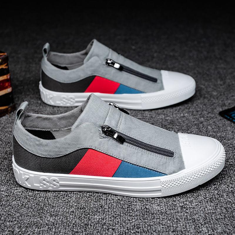Fashion Summer and Autumn Breathable Mens Casual Shoes A Pedal Lazy Mens Casual Flats Men's Canvas Shoes