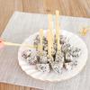 80Pcs Disposable Bamboo Fork Two-Tooth Fruit Fork Catering Household Fruit Fork