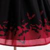 Black Mesh Print Halloween Princess Party Dress for Kids