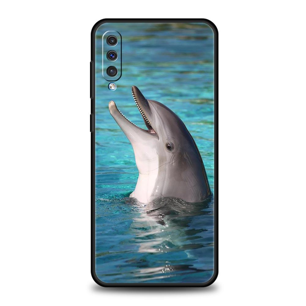 Ocean Animal Dolphin Phone Case for Samsung Galaxy A52 5G A12 A70 A50 A40 A20s A30 A10s A20e A10 A22 A72 A32 A02 A42 A04S Cover