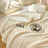Light Luxury Rabbit Plush Blanket Winter Solid Color Thick Lamb Wool Blanket Double-layer Warm Single Office Nap Air Blanket