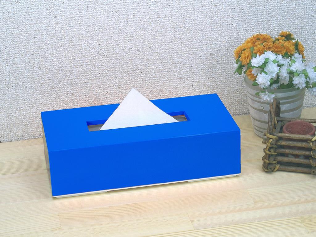 Tatsucraft Taschentuchbox Hülle, Farbe BL Blau, Taschentuchbox für Auto, Stilvoll und Niedlich, Weiß, Schlank, Taschentuchhülle, Taschentuchbox Hülle, Halter, Taschentuchbox