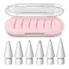 6PCS/Set Wear-Resistant Mixed Pen Tip Set No Delay Continuous Touch Replacement Pencil Tips for Apple Pencil 1/2 USB-C Pro