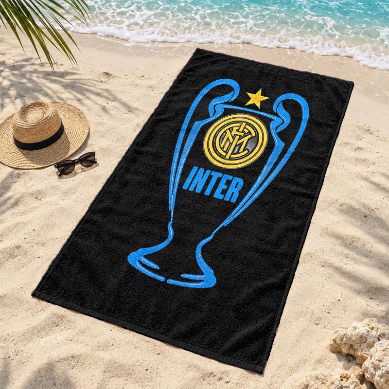Inter Milan Beach Towel Quick Dry Sand Free Lightweight Beach Towels for Travel Swimming Camping