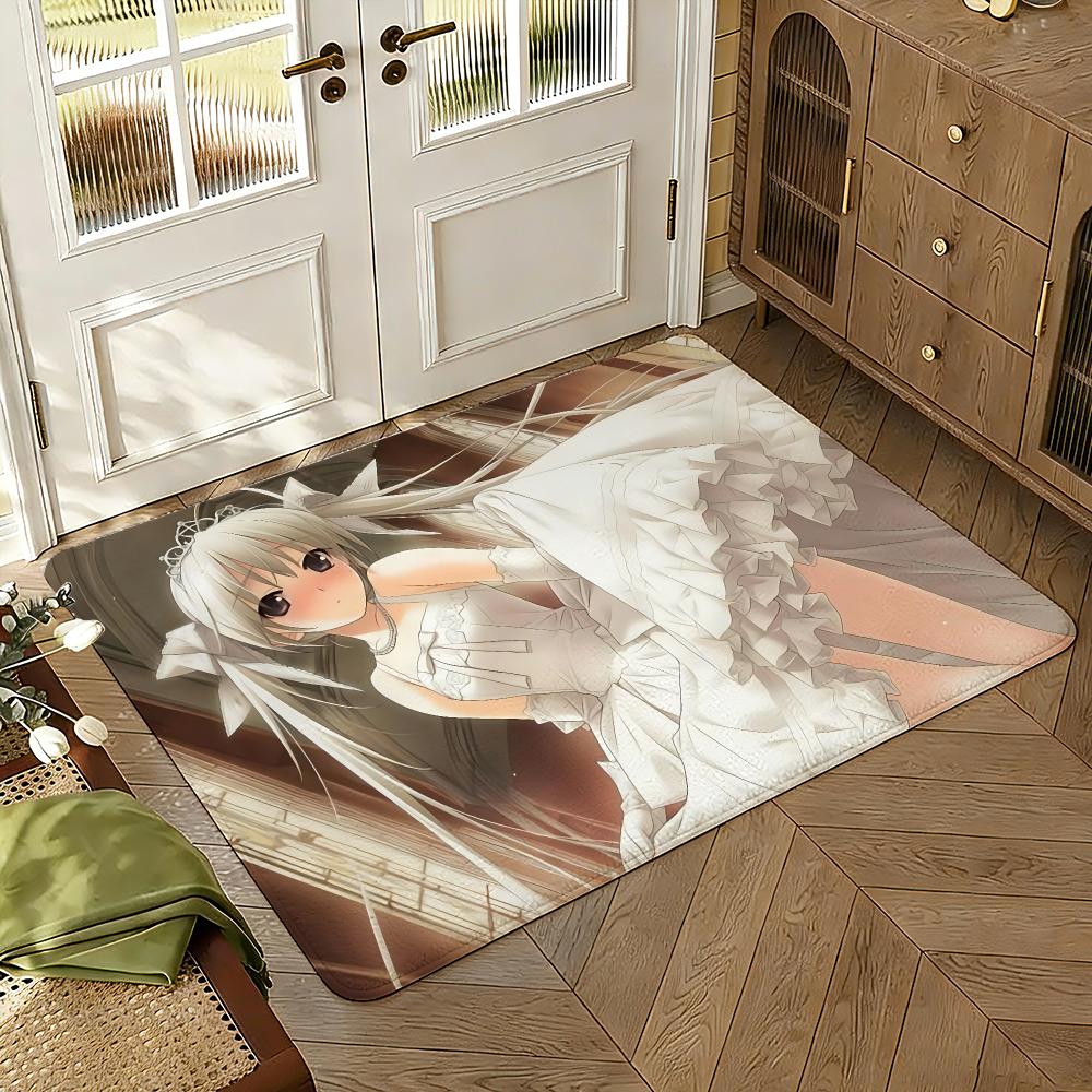 Yosuga no Sora Floor Mat Soft Thickened Absorbent Non-Slip Bedroom Living Room Door Mat Home Decor Flannel Rugs