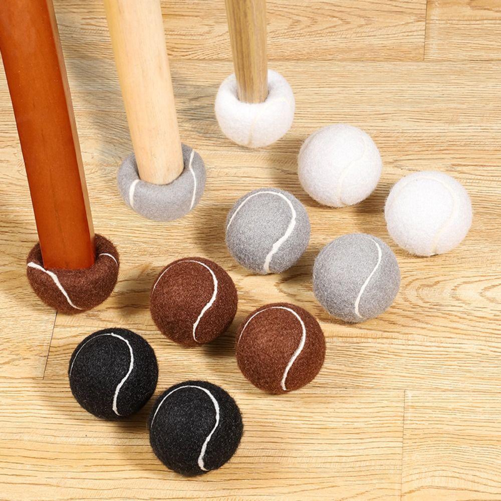 4 Stück Tennisform Stuhl Tischbeinabdeckungen Anti-Lärm Schutzhülle Möbelbeinabdeckung Verschleißfest Esszimmer Tisch Socken
