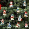Christmas Pendant Decoration Snowman Themed Pendant Festive Snowman Snowflake Acrylic Christmas Ornaments for Tree Car