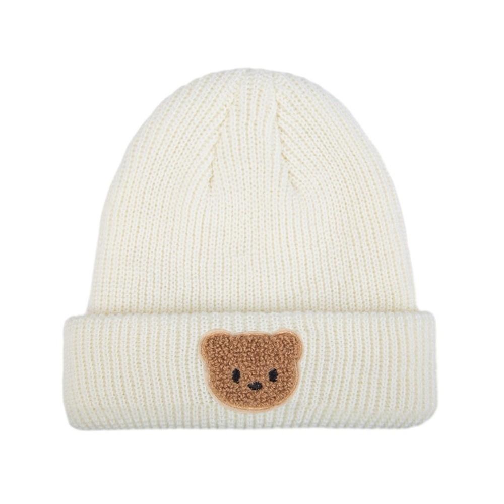 

Windproof Knitted Hat Cute Cartoon Pullover Cap Fashion Beanie Cap Winter білий