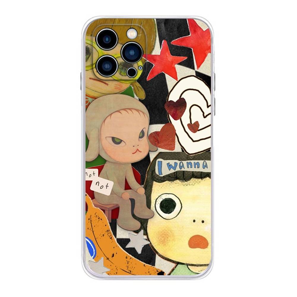 Cute Y-Yoshitomo Nara Phone Case For iPhone 17,16,15,14,13,12,11 X,Plus,Pro,Max,XR,Plus,E,Mini Transparent Soft Cover