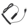 Telephone Headset Wired Unilateral Headphone for Office Business Customer ServiceBlack