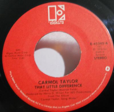 7inch Record CARMOL TAYLOR - That Little Difference E45342 Elektra 1976 US Folk Used