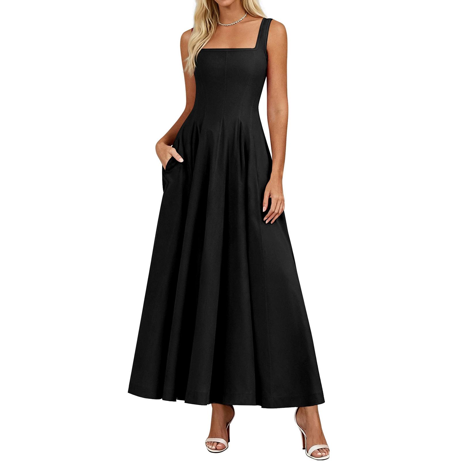 Ladies  Casual And Fashionable Dress, Long Skirt L чёрный
