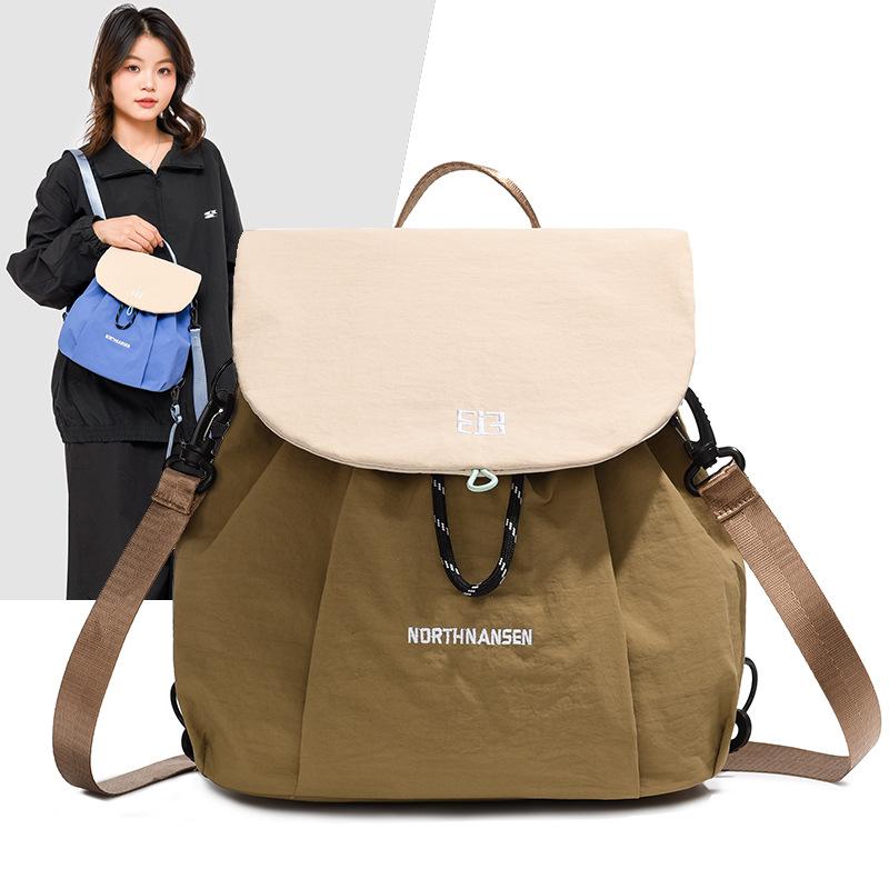 High-value Cute Color Matching Bag Junior High School and High School Students' Schoolbags Outdoor Leisure Travel Multifunctional Shoulder Bag