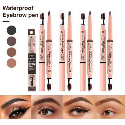 Eyebrow Pencil 2 In 1 Dual Heads Waterproof Natural Looking Easy To Remove Long-lasting Fill Shape Shape Eyebrow Makeup Brush