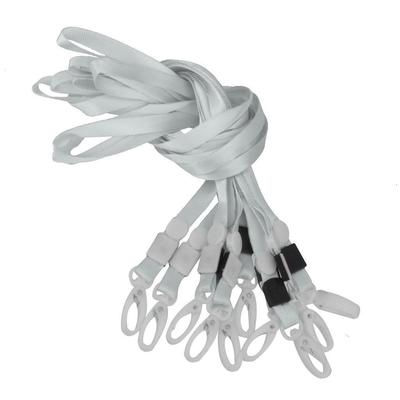 10 X GreyPolyester Lanyard ID Badge Holder Case Neck Strap Plastic Clasp