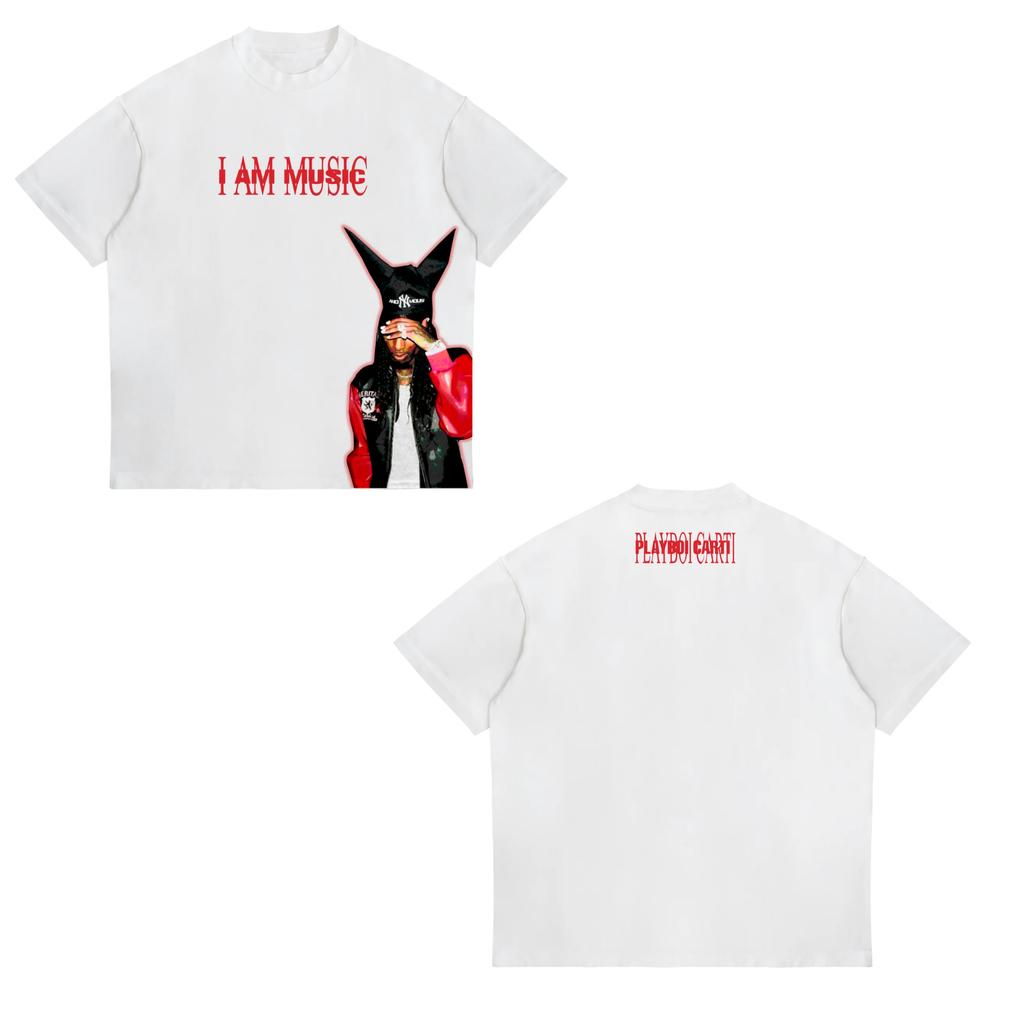 Hip Hop Playboi Carti Tshirt Unisex Women Graphic Print Tshirts Unisex Summer Cotton Oversized Short Sleeve Tee Shirt Streetwear