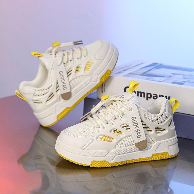 Fashion 2024 Spring Autumn Children Shoes Non-Slip Kids Running Shoes Boys Fashion Breathable Mesh Sneakers Girls Casual Sports Shoes