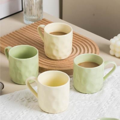Tazze in Ceramica a Colore Semplice da 400 ml Stile Crema Tazza da Caffè Tazze per Bere per Coppia Tazza per Colazione con Manico Casa Ufficio Regalo di Compleanno