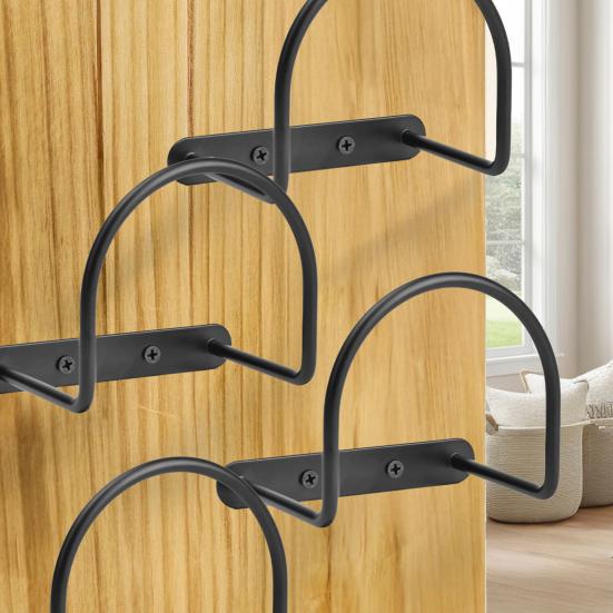 Wall Mount Cowboy Hat Rack Semicircular Design Simple Installation Baseball Hat Hook Wide Brim Cap Display Rack