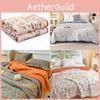 Summer Airy Lightweight Flower Printing Duvet With Quilting For Bedroom Student