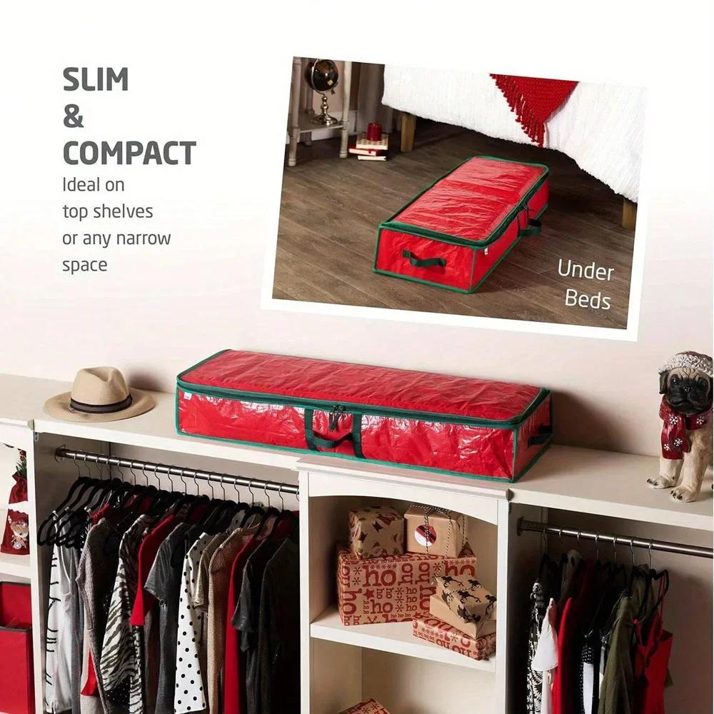 Oxford Cloth Christmas Tree Storage Bag Moisture-proof Bed Bottom Storage Bag Christmas Decoration Gift Sorting Storage Box