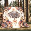 1pc Mandala Pattern Print Outdoor Blanket, Lightweight Polyester,