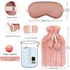 Hot Water Bag for Pain Relief, Water Bottle Rubber 2L with Cover for Periods Hot and Cold Compress, Hand Feet Warmer, Neck and Shoulder for Bed Cold W