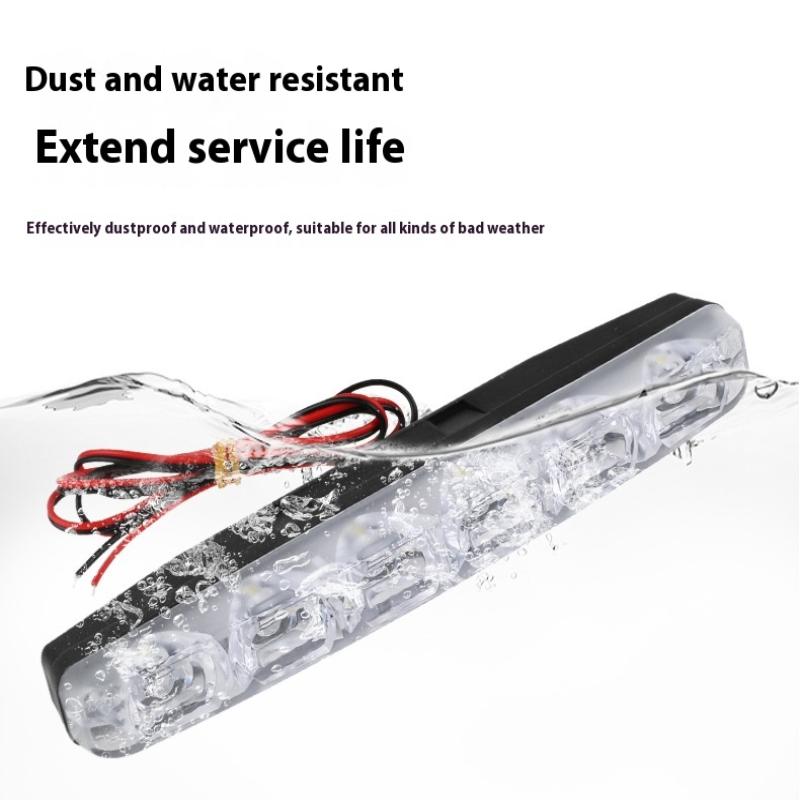 2Pcs Universal Daytime Running Lights Dc 12V 1.5W Drl 6 Leds Car Styling Car Daytime Running Lights Car Daytime Led Light