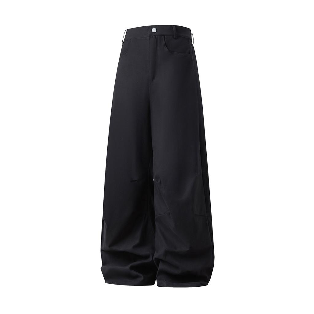 American Retro Pleated Cargo Pants With Cotton Fabric For Casual Youth Fashion