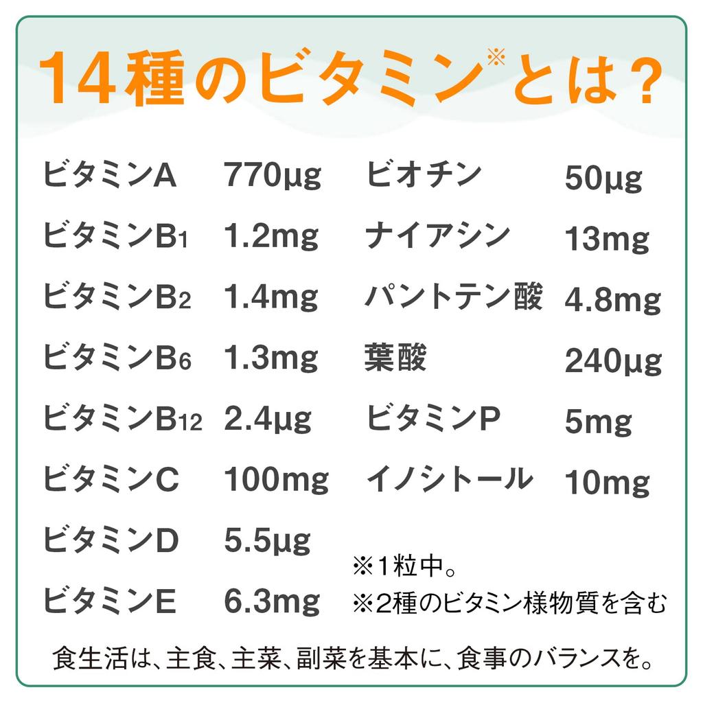 Dear-Natura Iron & Multivitamins Supplement, 90 Tablets (90 Days) - Made In Japan by Asahi - 1 Tablet/Day