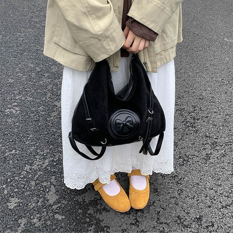 Casual Soft Surface Large-capacity Bag New Women's Bag Autumn and Winter Versatile Shoulder Bag Commuter Double Back Bag