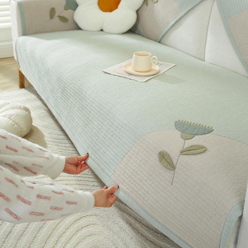 Cotton Sofa Cushion Four Seasons General High-grade Non-slip Cushion Simple Cotton Sofa Cover Cover Cloth Towel