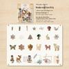MòMòBái Retro Kraft Paper Stickers: Handmade Decorative Collage in 6 Styles
