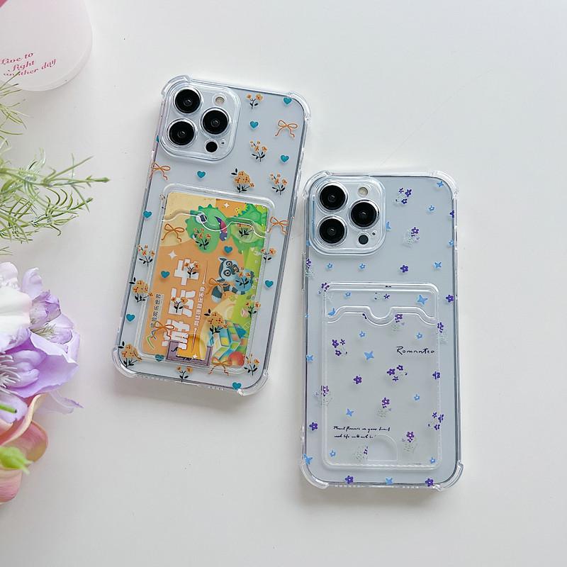 Flori Proaspete Imprimeu Floral TPU Moale Transparent Carcasă de Protecție Rezistentă la Șocuri Transparentă Acoperire Protectoare Completă pentru Spate