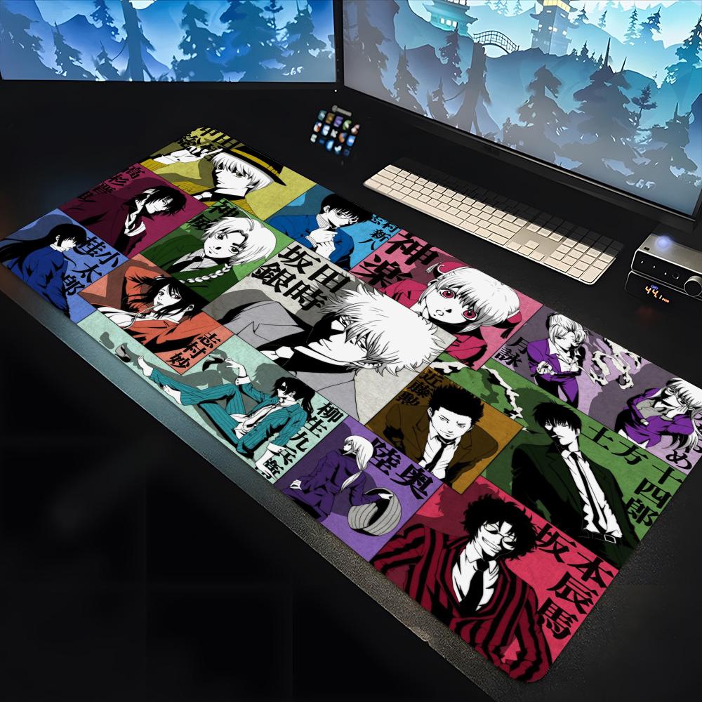 

Игровой коврик для мыши GINTAMA, большой коврик для клавиатуры и мыши, огнезащитный настольный коврик, нескользящая резиновая основа, коврик для ноутбука 1200x600 600x300x2mm