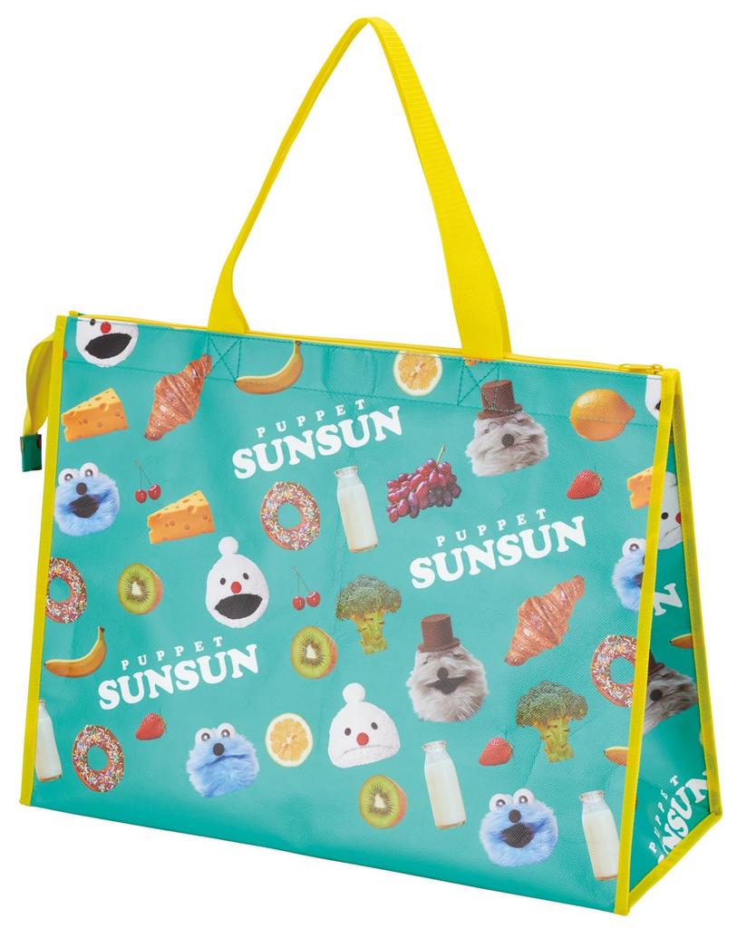Skater Puppet Sunsun Leisure Picnic Sheet Fabric Tote for Outdoor Lunch and Insulated Bag KVB3-A Bag, Bag, Large, Activities, Outings, Bag,